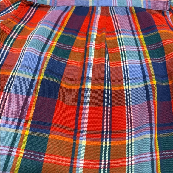 Ralph Lauren Pony Red Blue Plaid Button Down long sleeve Shirt Boys 6 Preppy - Picture 7 of 8